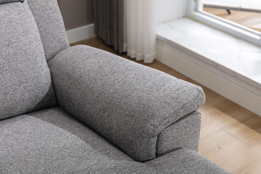 RC-7088 Manuale di tessuto in poliestere spesso divano necerale reclinabile con braccioli e cuscini di chaise